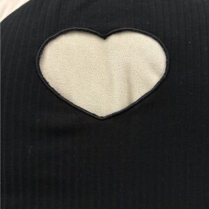 Black Bodycon Dress with Heart Cutout